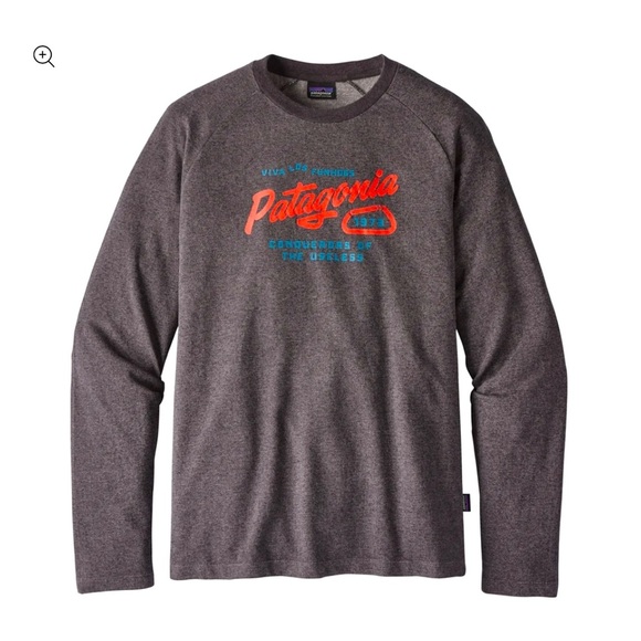 Patagonia Tops - PATAGONIA | SPLITTER SCRIPT LIGHT CREW SWEATSHIRT MEDIUM/LARGE BLACK